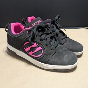 Y2K Heelys Voyager Sneakers Shoes Roller Skating Skater Black Pink Womens 8